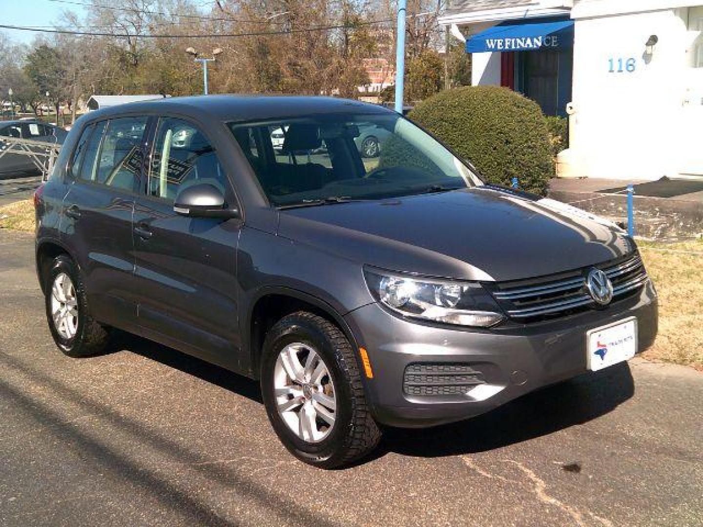 2012 Pepper Gray Metallic /Black Cloth Interior Volkswagen Tiguan S (WVGAV7AX1CW) with an 2.0L L4 DOHC 16V TUR engine, 6-Speed Automatic transmission, located at 116 N. Frazier Street, Conroe, TX, 77301, (936) 647-0690, 30.308662, -95.460480 - Photo#1