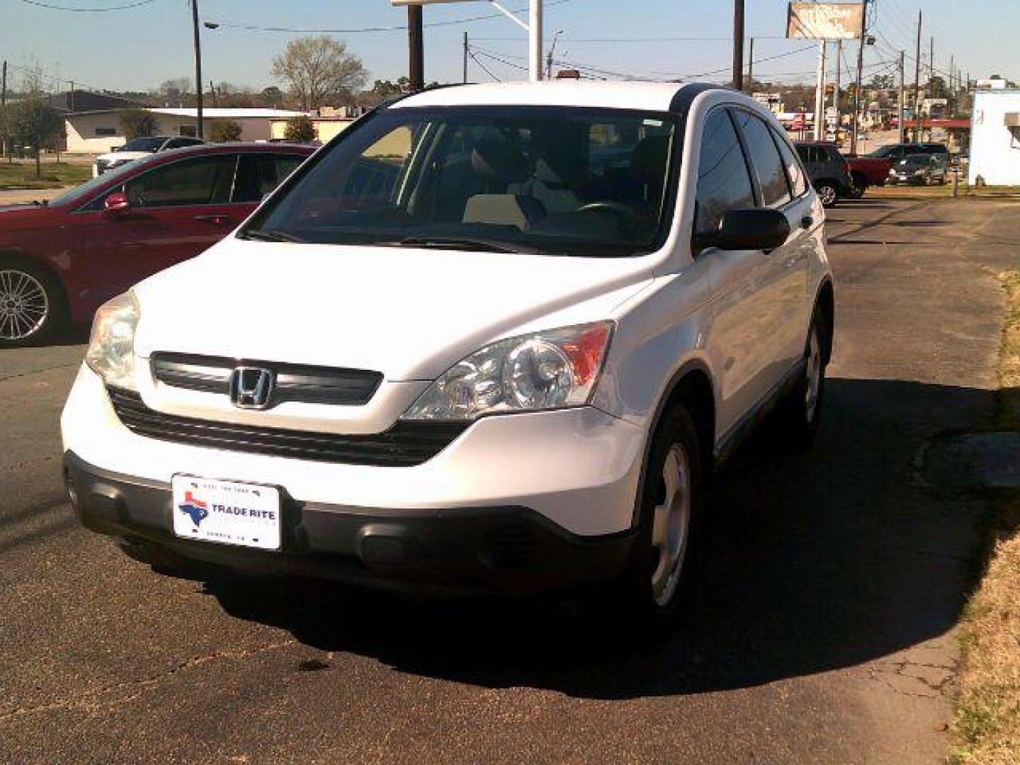 2008 Taffeta White /Black Cloth Interior Honda CR-V LX 2WD AT (3CZRE38368G) with an 2.4L L4 DOHC 16V engine, 5-Speed Automatic transmission, located at 116 N. Frazier Street, Conroe, TX, 77301, (936) 647-0690, 30.308662, -95.460480 - Photo#2