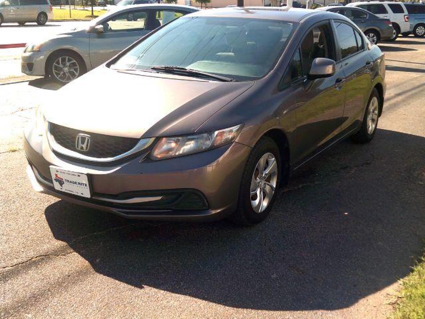 2013 Urban Titanium Metallic /Stone Cloth Interior Honda Civic LX Sedan 5-Speed AT (2HGFB2F57DH) with an 1.8L L4 SOHC 16V engine, 5-Speed Automatic transmission, located at 116 N. Frazier Street, Conroe, TX, 77301, (936) 647-0690, 30.308662, -95.460480 - Photo#2