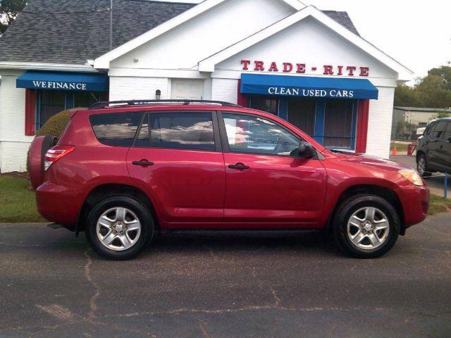 2010 Barcelona Red Metallic /Ash Cloth Interior Toyota RAV4 Base I4 2WD (JTMZF4DV8AD) with an 2.4L L4 DOHC 16V engine, 4-Speed Automatic transmission, located at 116 N. Frazier Street, Conroe, TX, 77301, (936) 647-0690, 30.308662, -95.460480 - Photo#0